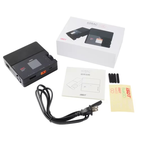 New Arrival ISDT 608AC Charger AC 60W 200W 8A BattGo Smart Battery Charge Discharger With Detachable Power Supply